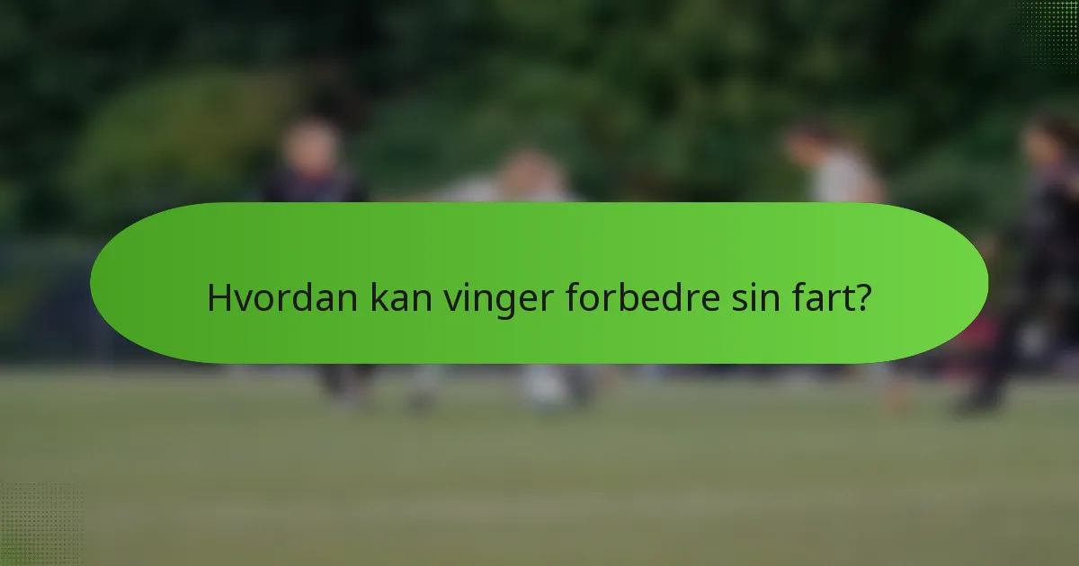 Hvordan kan vinger forbedre sin fart?